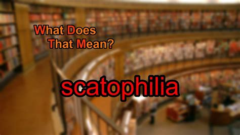 scatofil|Scatophilia Definition & Meaning